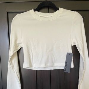 Mono B Amelia Cropped Long-sleeved Tee NWT